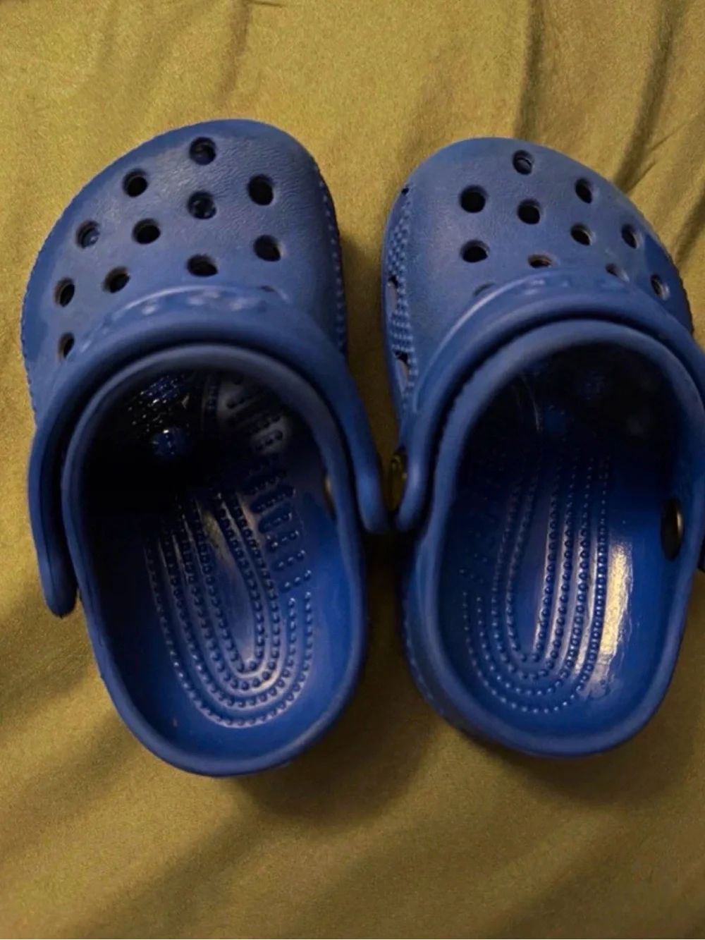 CROCS Kids Blue Classic Clog with Heel Strap